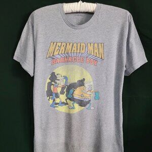 MERMAID MAN BARNACLE BOY TEE SZ L.                                          T018
